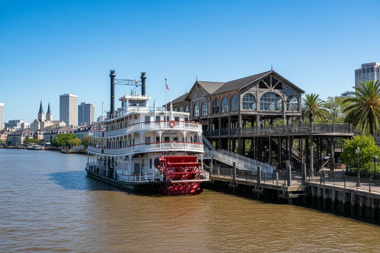 Steamboat Natchez Wharf