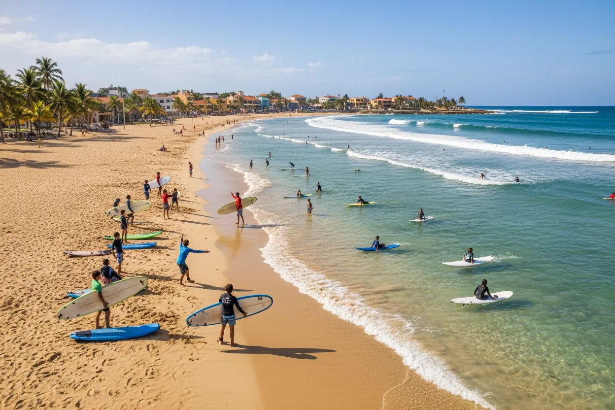 Surfing Lesson at La Pared