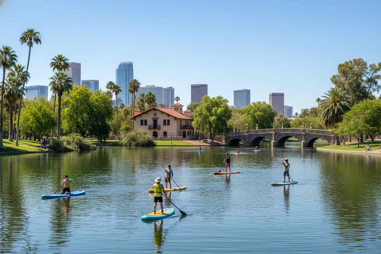 Paddleboarding at Encanto Park