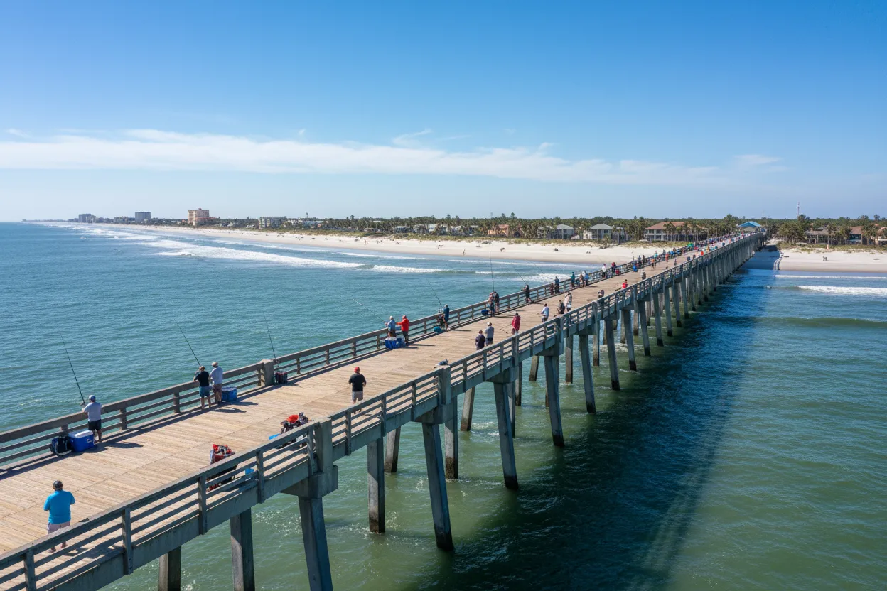 Fishing at Jacksonville Beach Pier