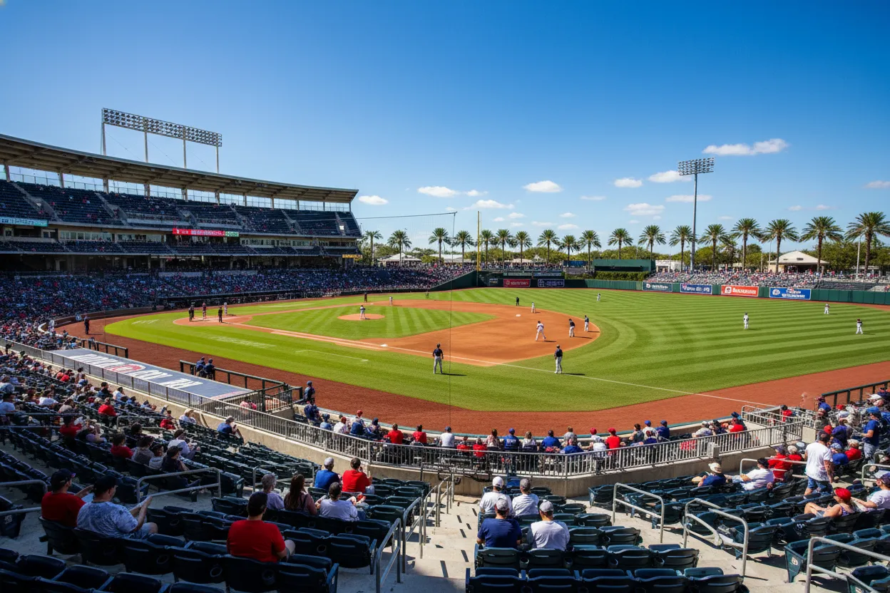 Watching Twins Spring Training at Hammond Stadium