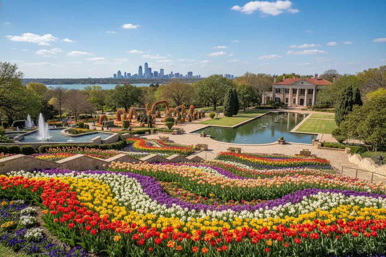 Beautiful botanical gardens easily navigated with Cloud of Goods rentals delivered in Dallas.