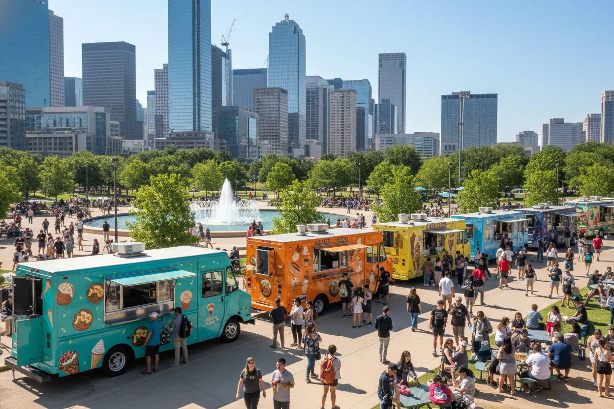 Exploring Klyde Warren Park Food Trucks