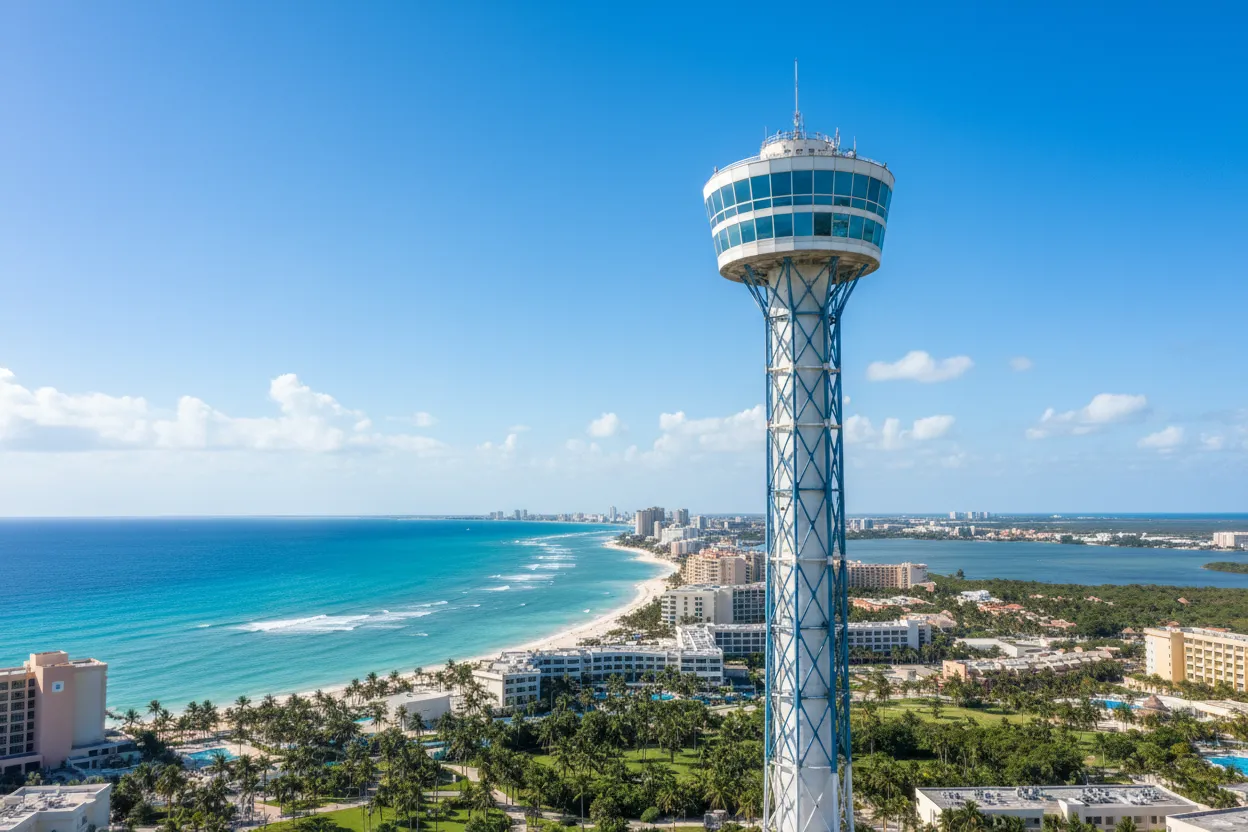High observation views from Torre Escenica easily reached with Cloud of Goods gear.
