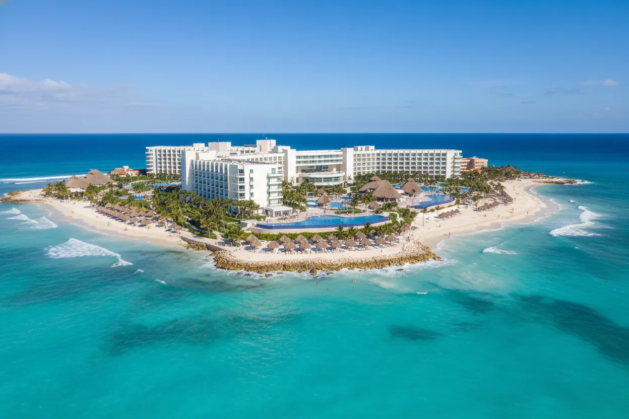 Spectacular ocean views at Hyatt Ziva enhanced by convenient Cloud of Goods rentals.