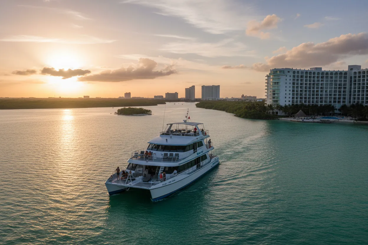 Sunset Cruise on Nichupte Lagoon