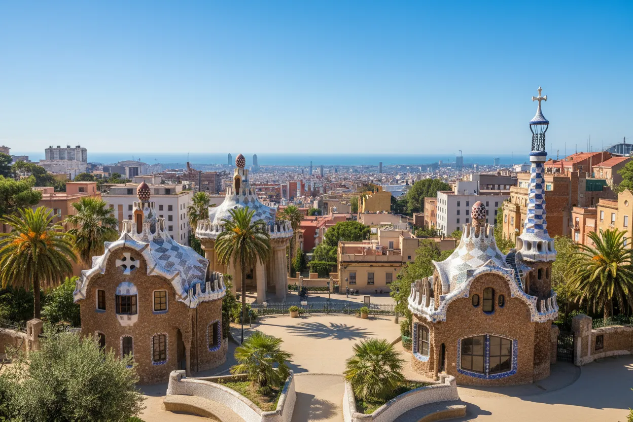 Park Güell equipment delivery by Cloud of Goods in Barcelona.
