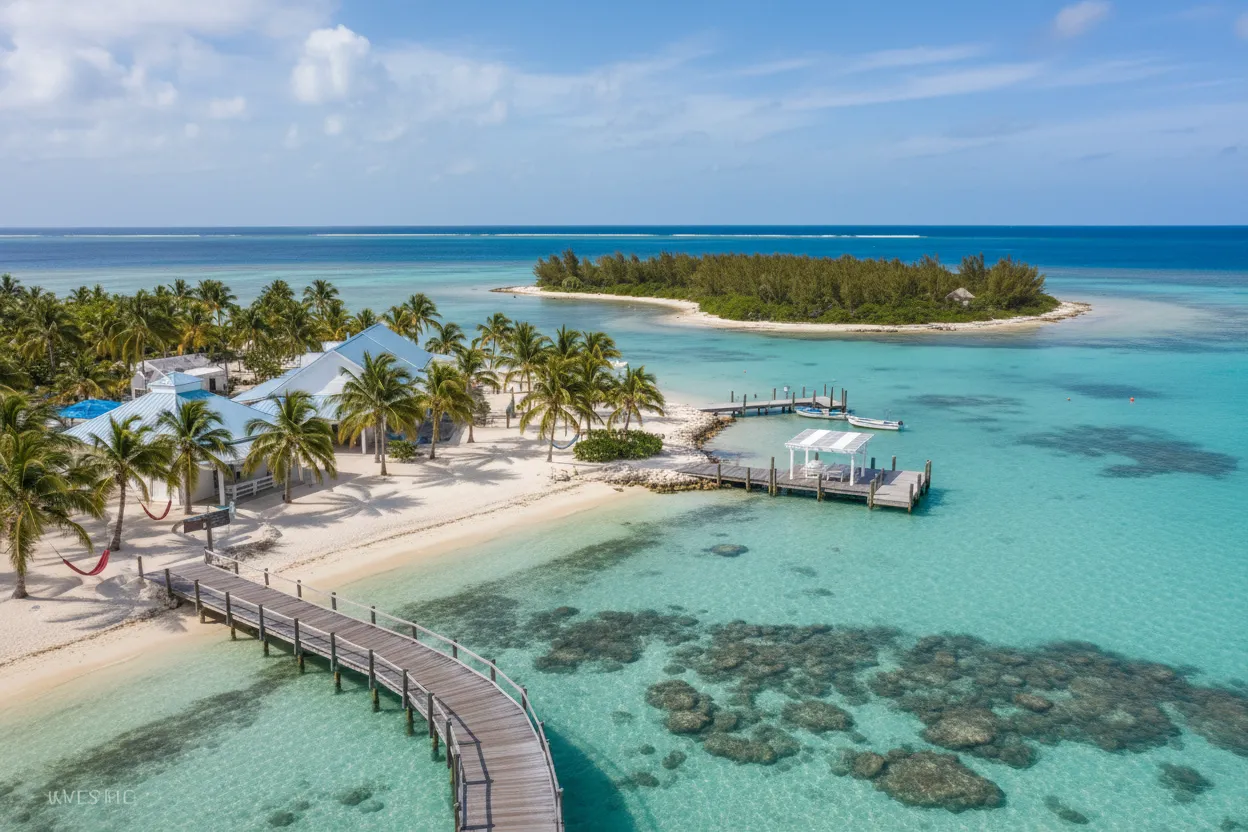 Beautiful private island beaches made accessible via Cloud of Goods in Nassau.