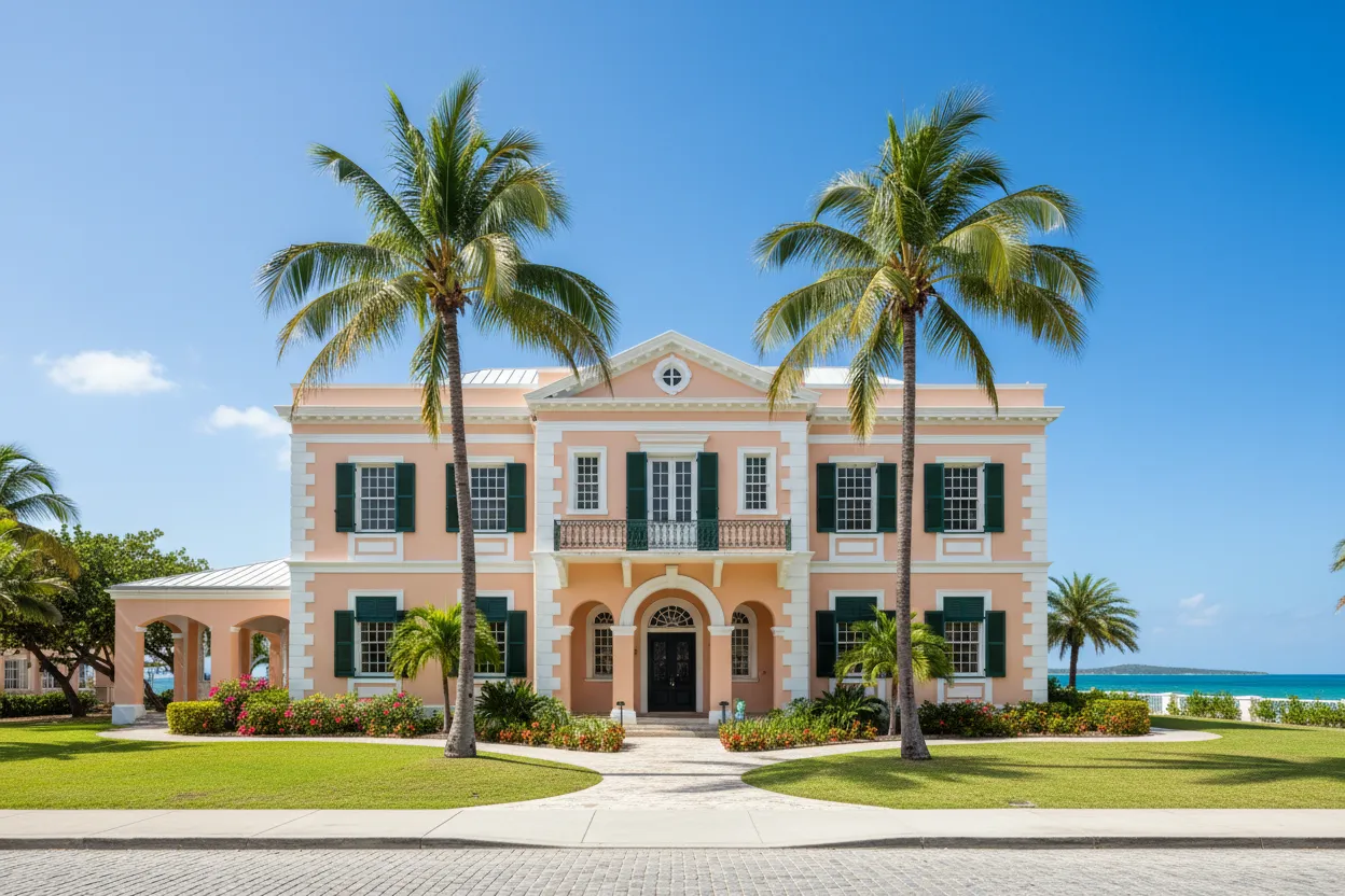 Elegant art gallery interiors accessed via Cloud of Goods in Nassau.