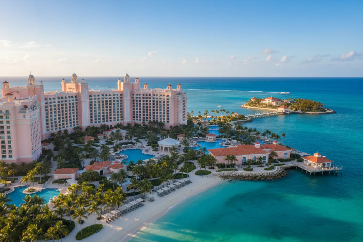 Romantic resort settings supported by Cloud of Goods in Nassau.