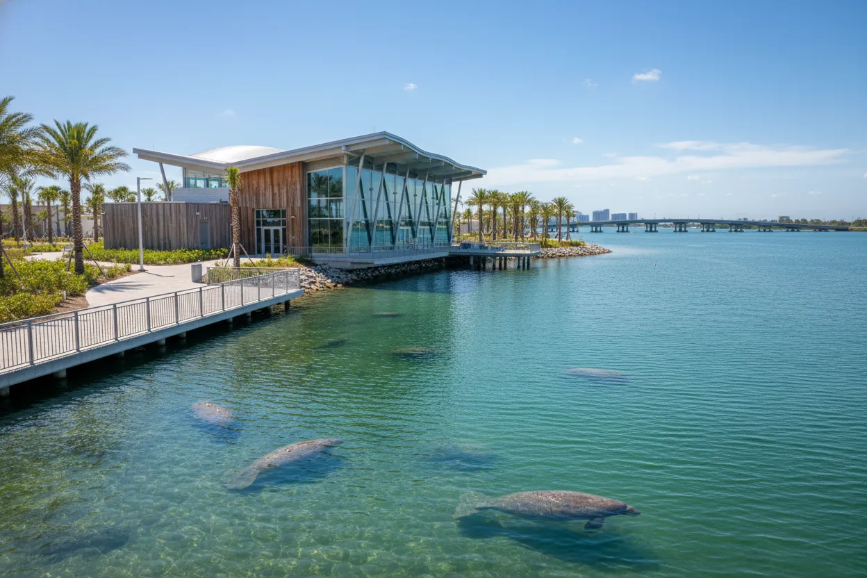 Strollers delivered for viewing manatees at Manatee Lagoon.
