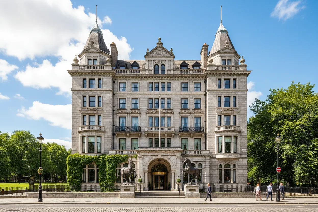 Luxurious Shelbourne hotel lobby with Cloud of Goods rentals in Dublin