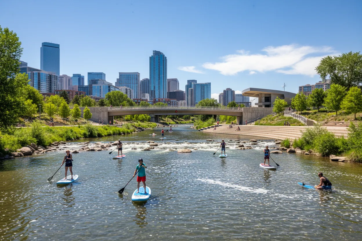 Paddleboarding at Confluence Park