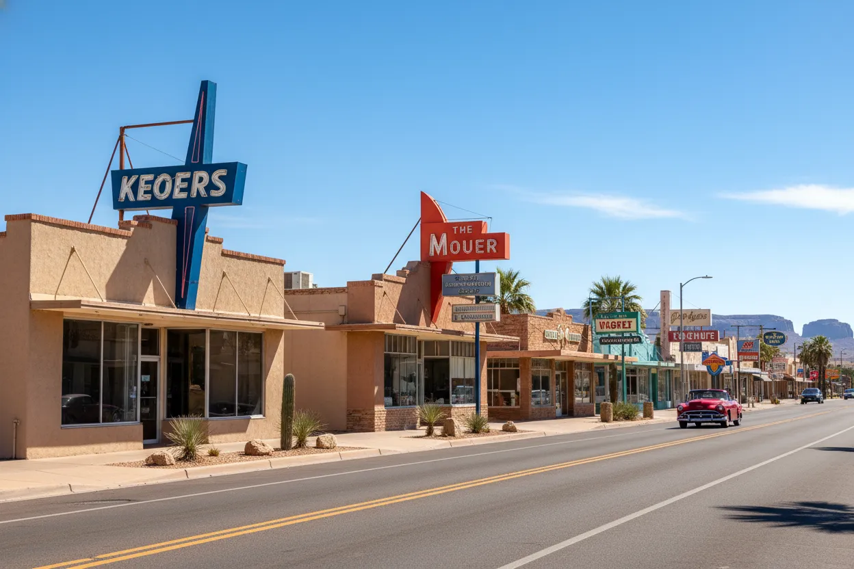 Route 66 Neon Sign Driving Tour