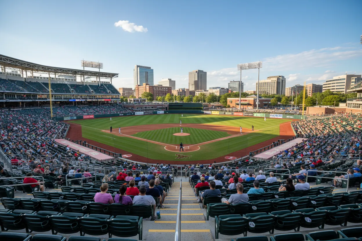 Watching Baseball at Regions Field