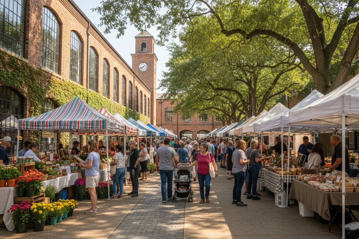 Browsing Pepper Place Saturday Market