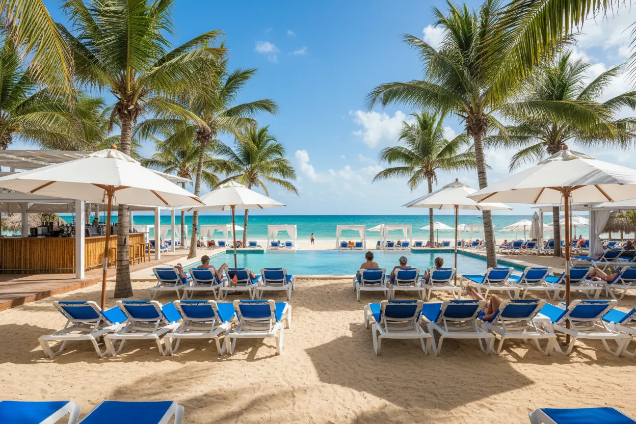 Relaxing at Mamitas Beach Club