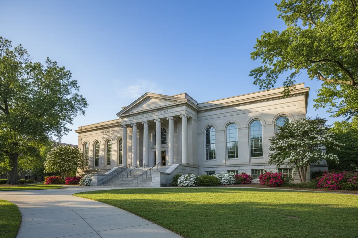 Exhibits inside the Georgia Museum of Art highlighting Cloud of Goods rentals in Athens.
