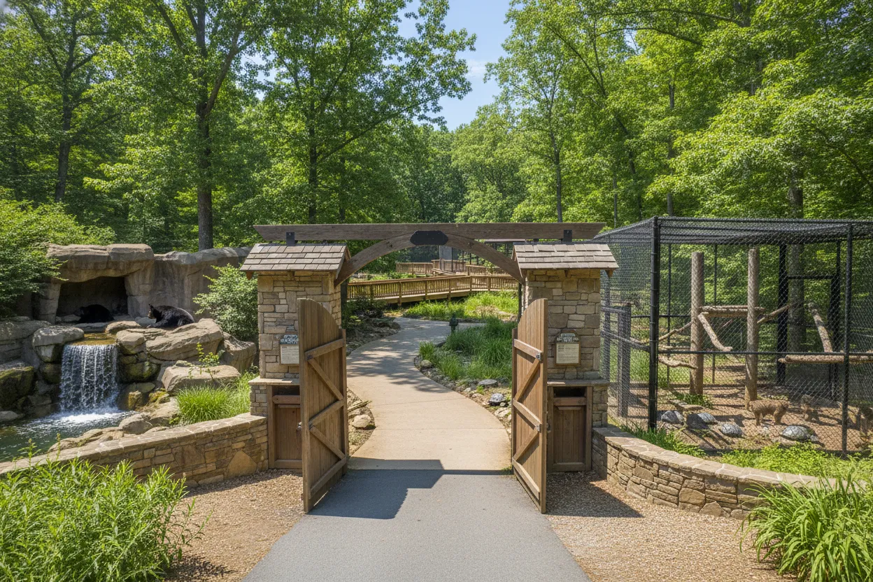 Wildlife trails at Bear Hollow Zoo with Cloud of Goods rentals delivered in Athens.