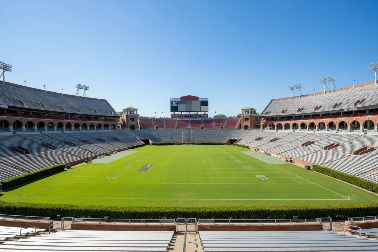 Game day at Sanford Stadium with Cloud of Goods rentals delivered in Athens.