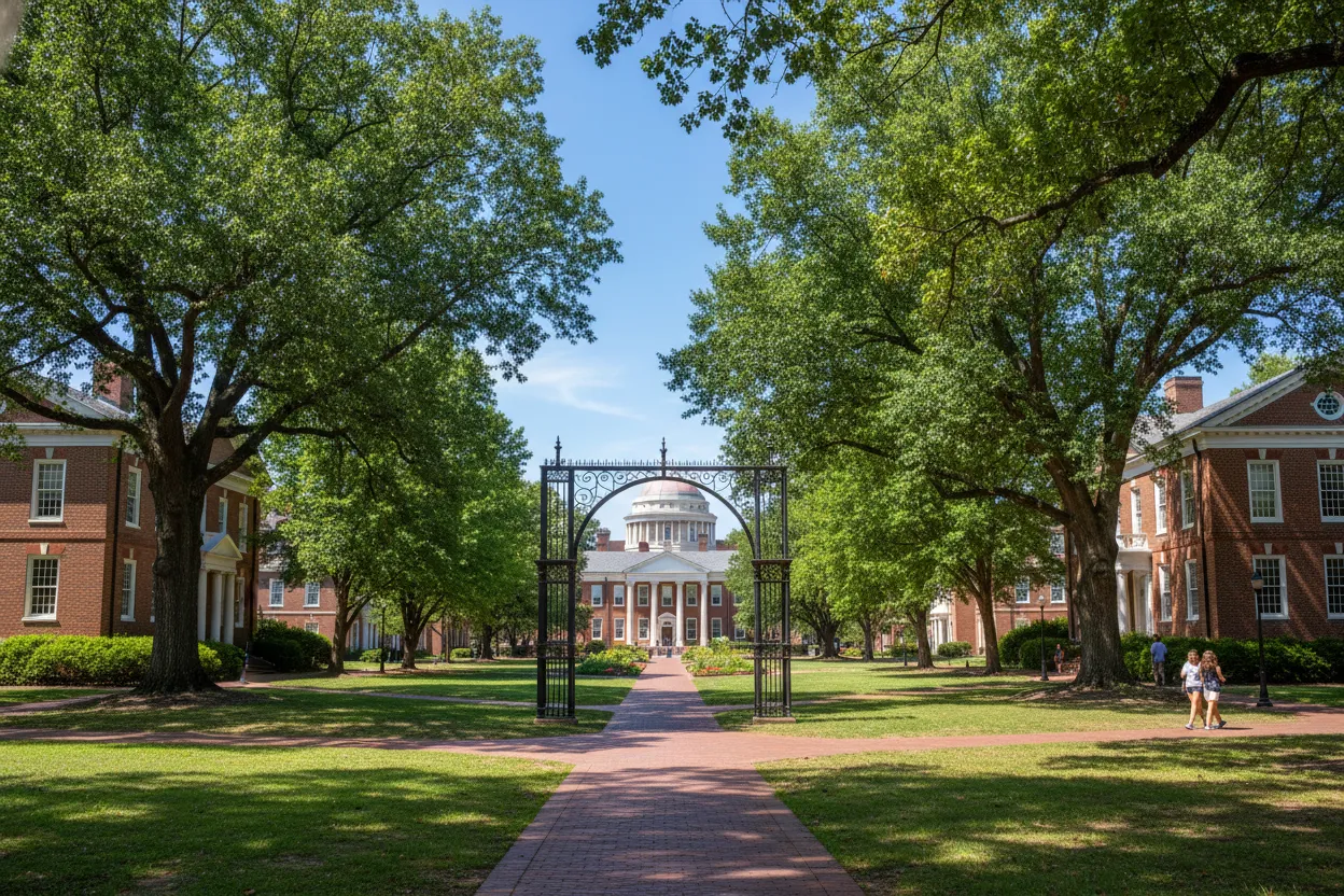 Historic arches at North Campus with Cloud of Goods rentals delivered in Athens.