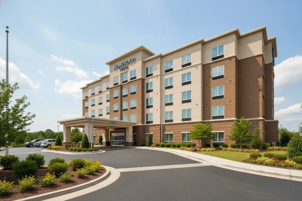 Cozy living areas in Homewood Suites featuring Cloud of Goods rentals in Athens.