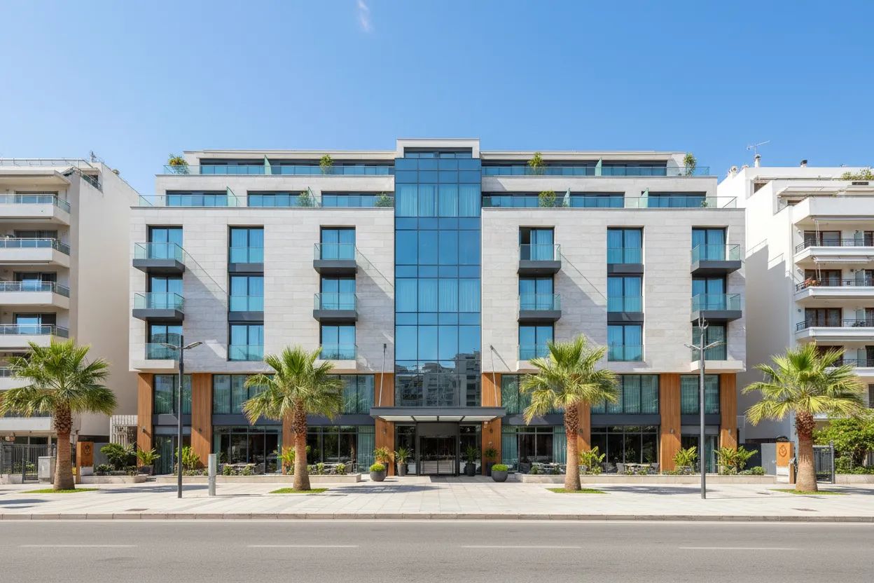 The outdoor courtyard at Courtyard by Marriott with Cloud of Goods rentals delivered.
