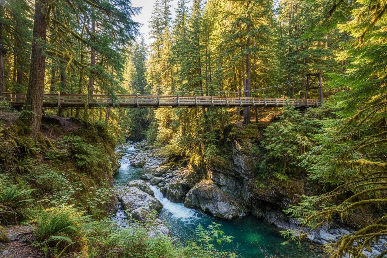 Walking the Lynn Canyon Suspension Bridge