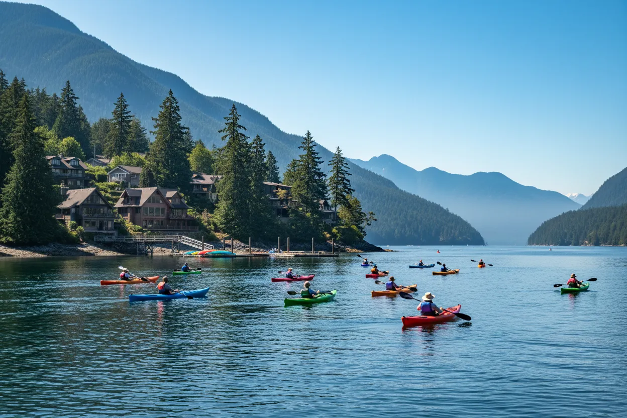 Kayaking in Deep Cove