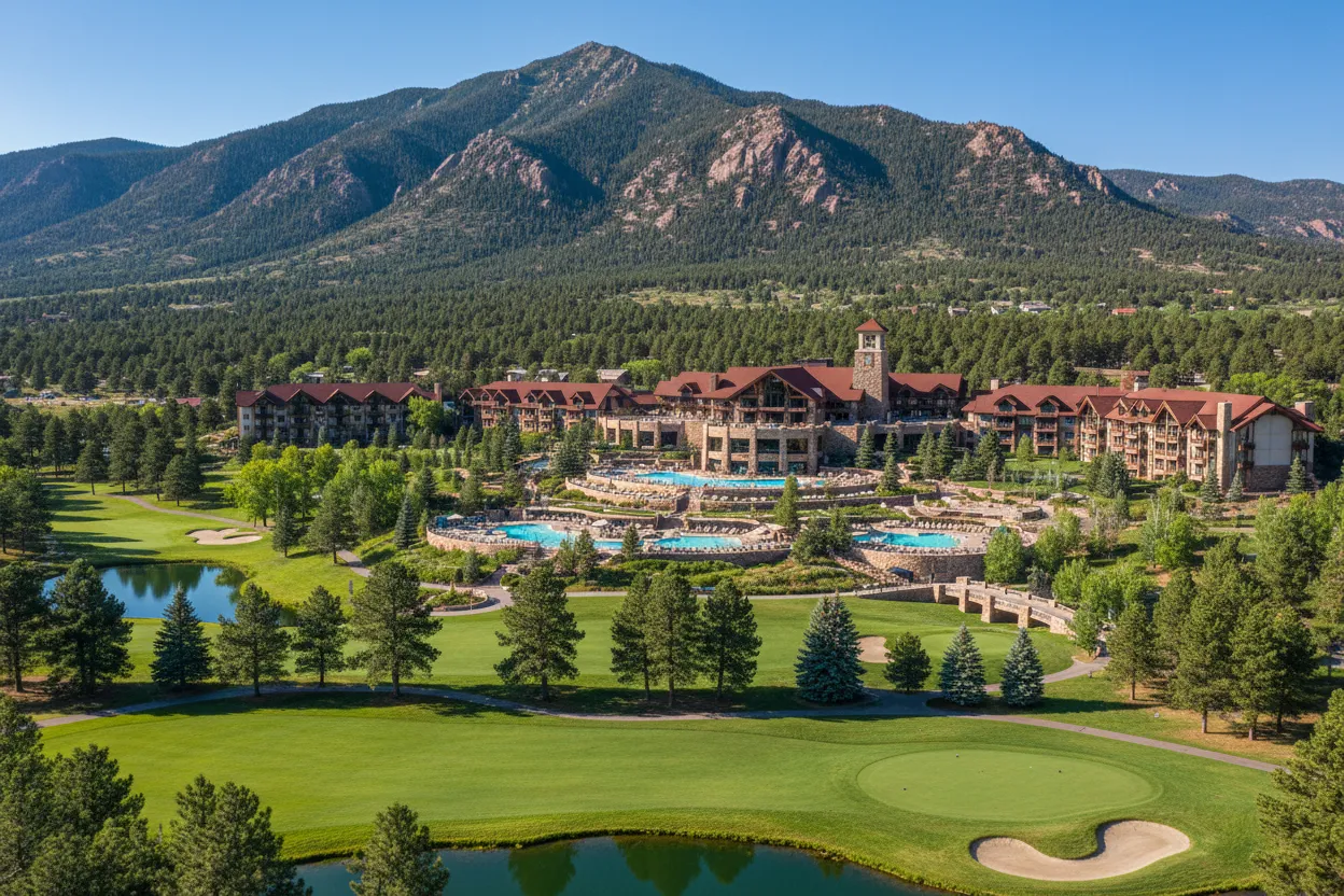Scenic Cheyenne Mountain Resort supported by Cloud of Goods in Colorado Springs.