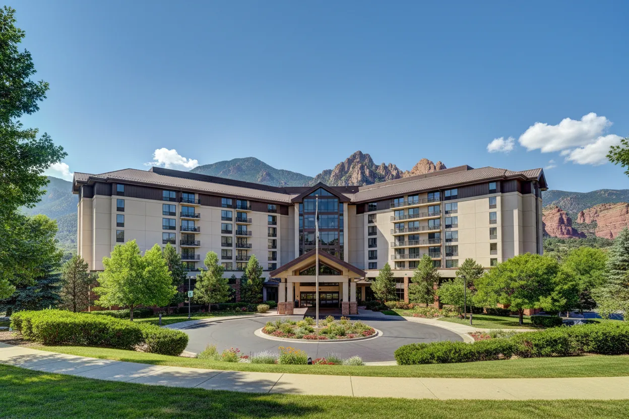 Marriott hotel views with Cloud of Goods rental services in Colorado Springs.