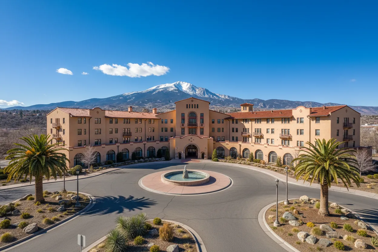 Eco-friendly lobby at SCP Hotel with Cloud of Goods service in Colorado Springs.