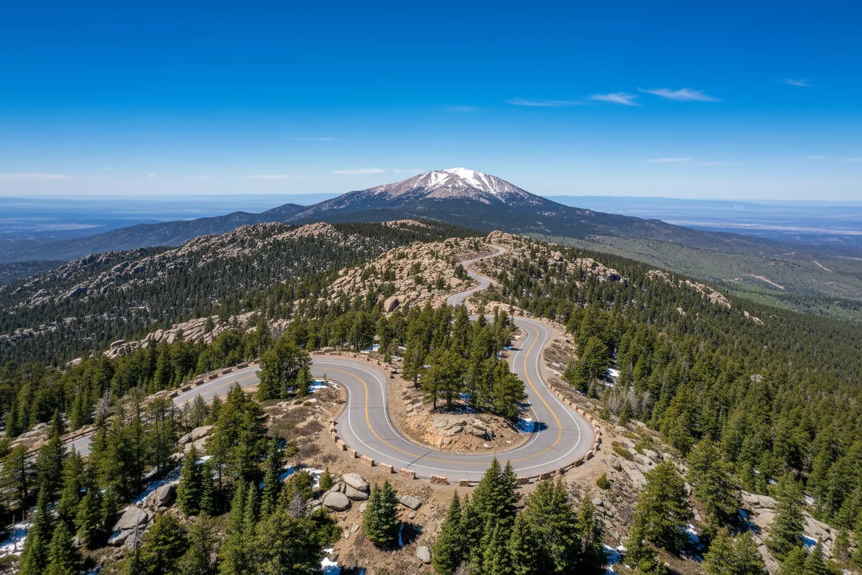 Scenic Drive up Pikes Peak Highway