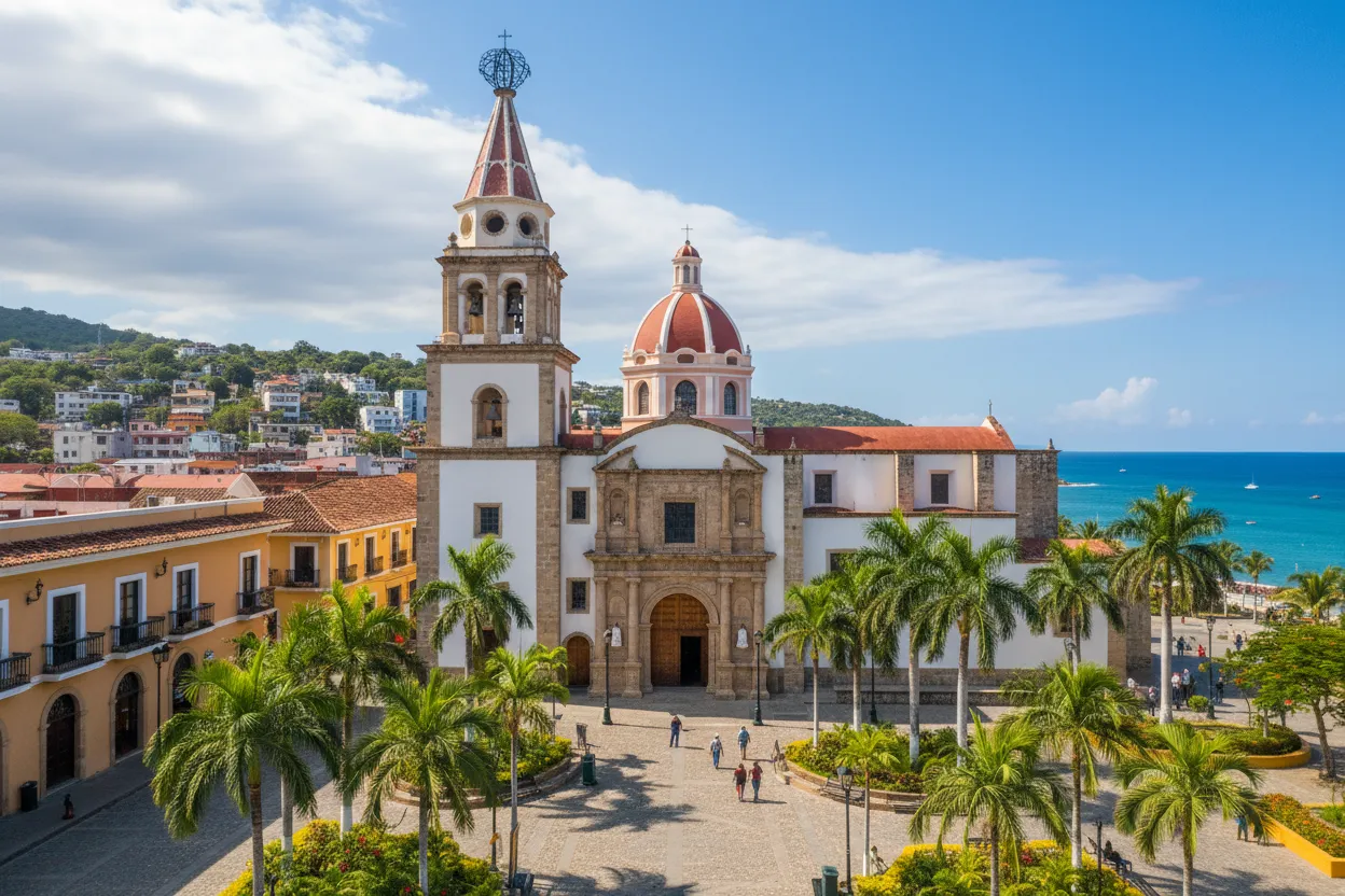 Cloud of Goods rental services delivered near the historic Church of Our Lady of Guadalupe in Puerto Vallarta.
