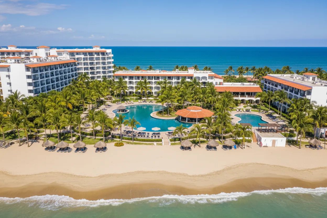 Cloud of Goods wheelchair rentals delivered near the infinity pool at Plaza Pelicanos Grand Beach Resort.