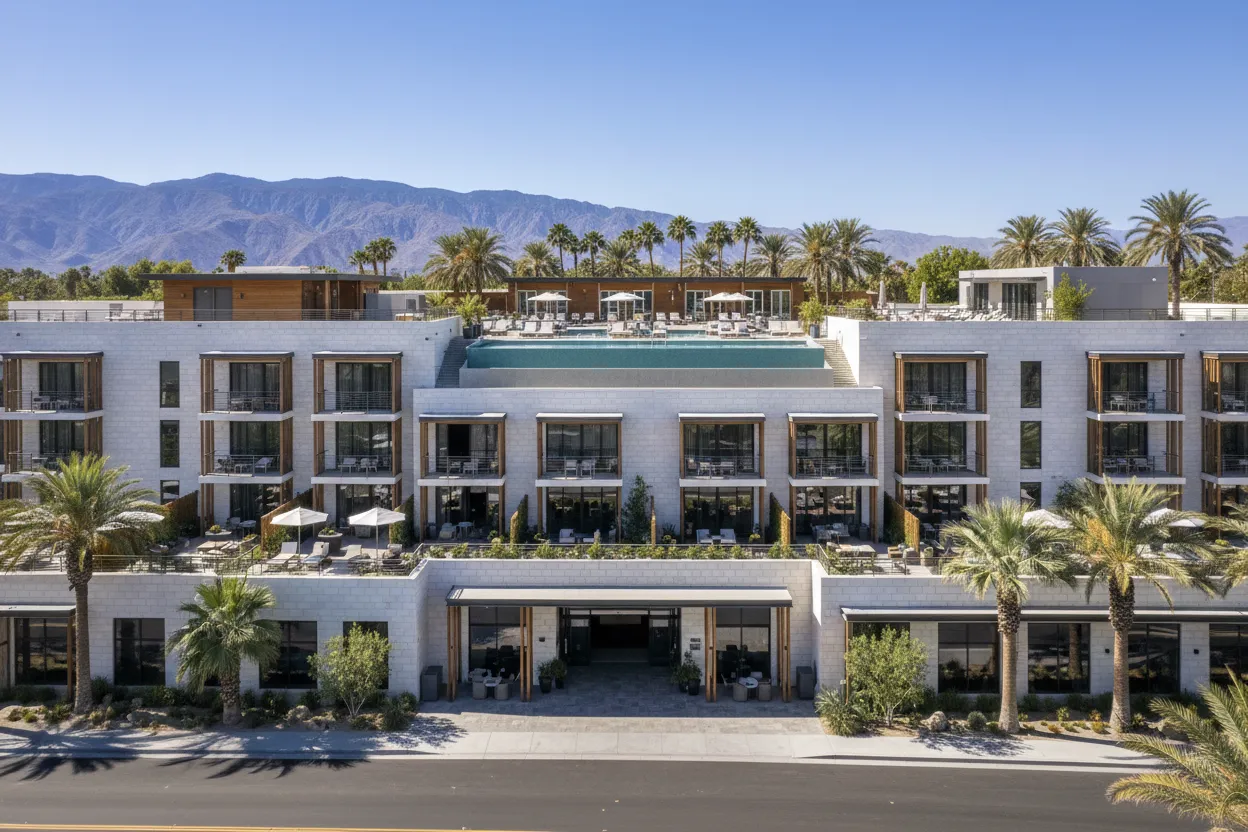 Cloud of Goods gear delivered directly to the Kimpton Rowan Palm Springs Hotel.