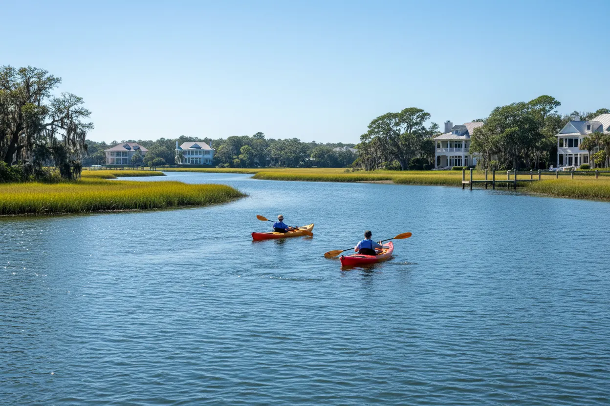 Kayaking in Broad Creek