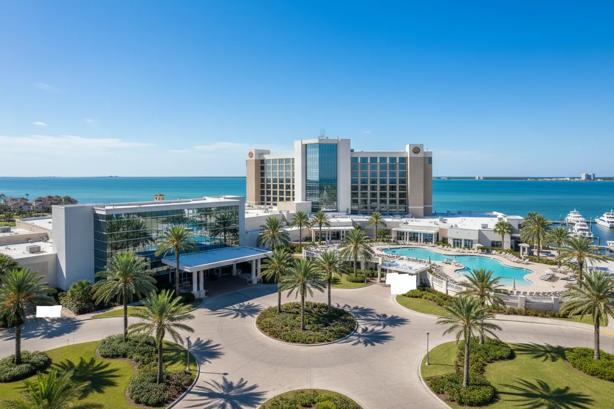 Waterfront resort property showcasing Cloud of Goods delivery in Biloxi.