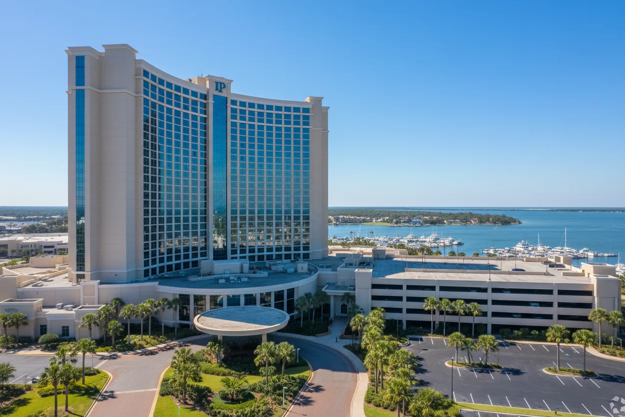 Tall resort building representing Cloud of Goods delivery in Biloxi.