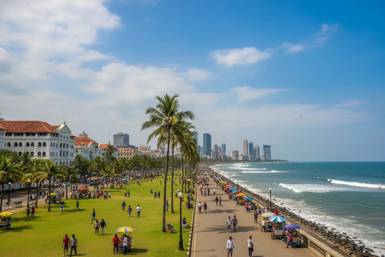 Strolling the Galle Face Green Promenade