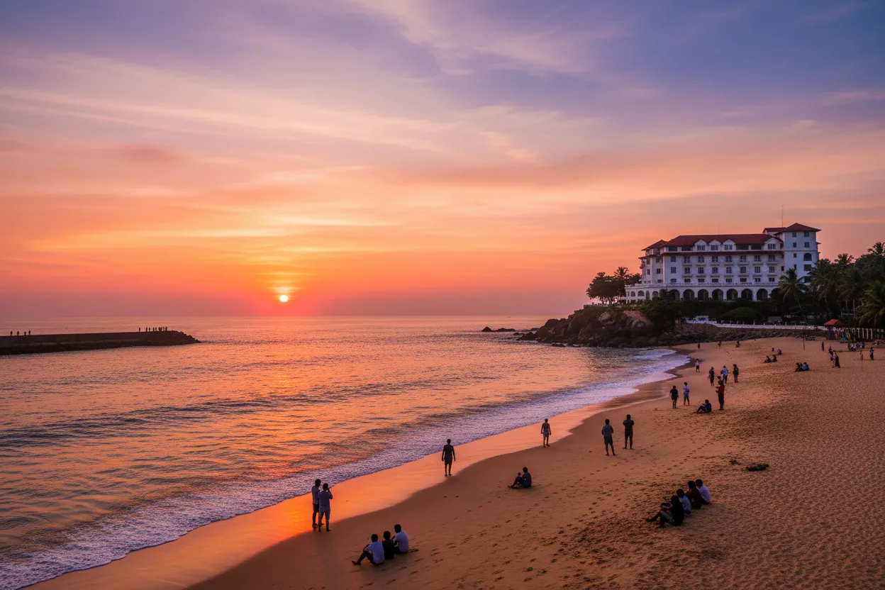 Sunset Viewing at Mount Lavinia Beach